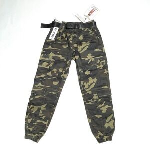 New‎ VIP Jeans Camo Pants 2 Pockets with Belt Camouflage Women's Size 5/27 NWT